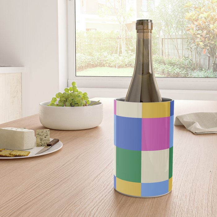 Bold Colorful Checks Pattern - Large XVI Wine Chiller Gallery Image 4