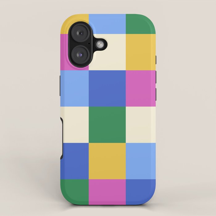 Bold Colorful Checks Pattern - Large XVI iPhone Case Gallery Image 1