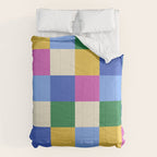Bold Colorful Checks Pattern - Large XVI Comforter Gallery Image 6