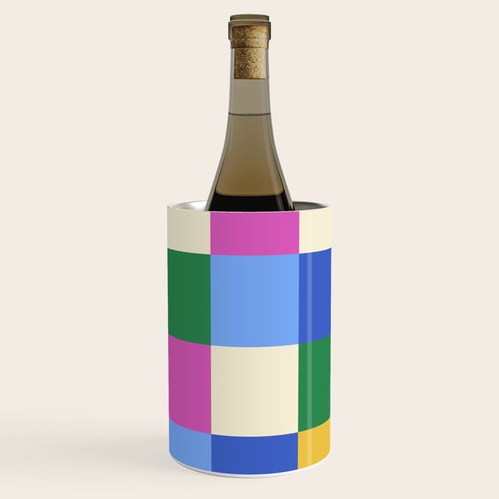 Bold Colorful Checks Pattern - Large XVI Wine Chiller Gallery Image 2