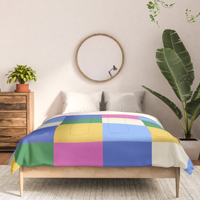 Bold Colorful Checks Pattern - Large XVI Comforter Gallery Image 3