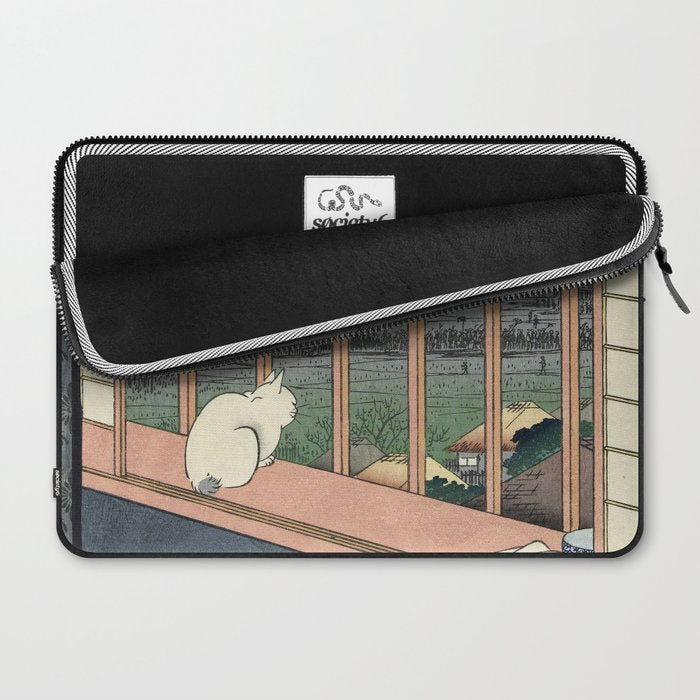 Utagawa Hiroshige Japanese Woodblock Cat Print Laptop Sleeve Gallery Image 2