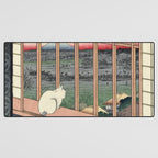 Utagawa Hiroshige Japanese Woodblock Cat Print Desk Mat Gallery Image 3