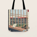 Utagawa Hiroshige Japanese Woodblock Cat Print Tote Bag Gallery Image 1