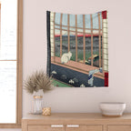 Utagawa Hiroshige Japanese Woodblock Cat Print Wall Tapestry Gallery Image 2