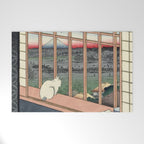 Utagawa Hiroshige Japanese Woodblock Cat Print Welcome Mat Gallery Image 1