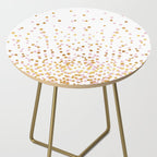 Floating Dots - Pink and Gold on White Side Table Gallery Image 2