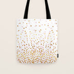 Floating Dots - Pink and Gold on White Tote Bag Gallery Image 1