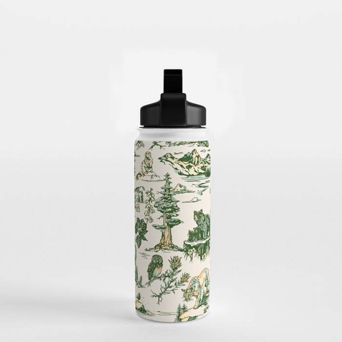 Sequoia National Park California Vintage Travel Art Pattern Water Bottle Gallery Image 2