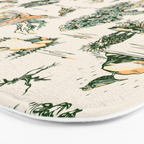 Sequoia National Park California Vintage Travel Art Pattern Bath Mat Gallery Image 3