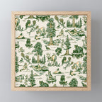 Sequoia National Park California Vintage Travel Art Pattern Mini Art Print Gallery Image 1