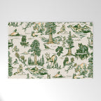 Sequoia National Park California Vintage Travel Art Pattern Welcome Mat Gallery Image 1