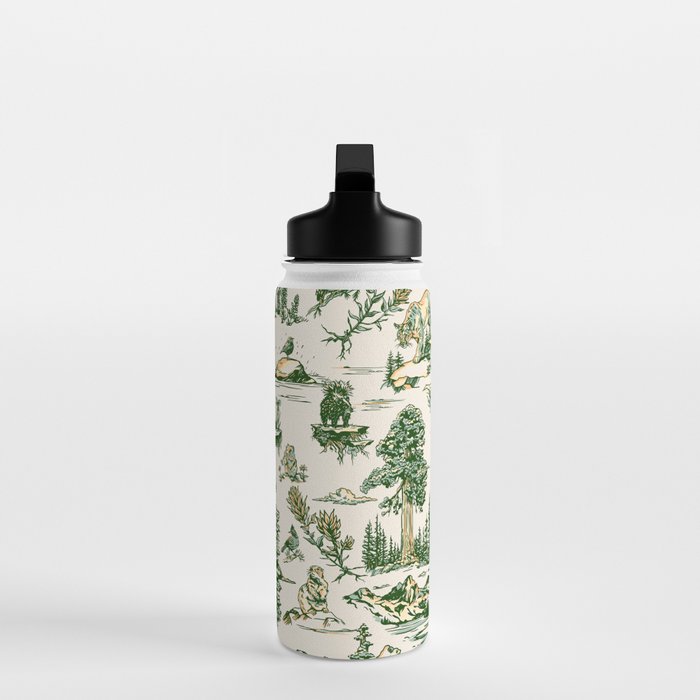Sequoia National Park California Vintage Travel Art Pattern Water Bottle Gallery Image 3