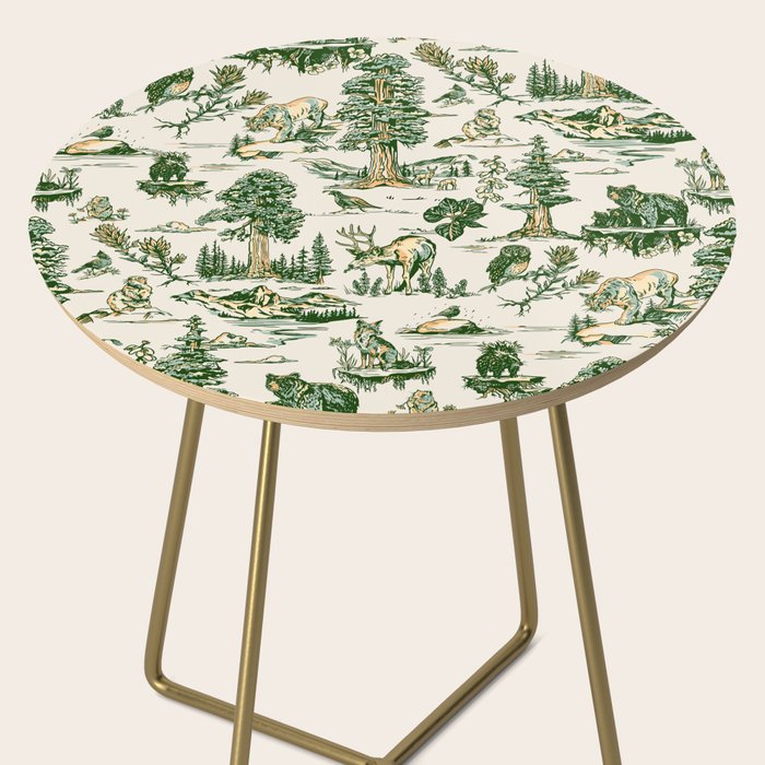 Sequoia National Park California Vintage Travel Art Pattern Side Table Gallery Image 2