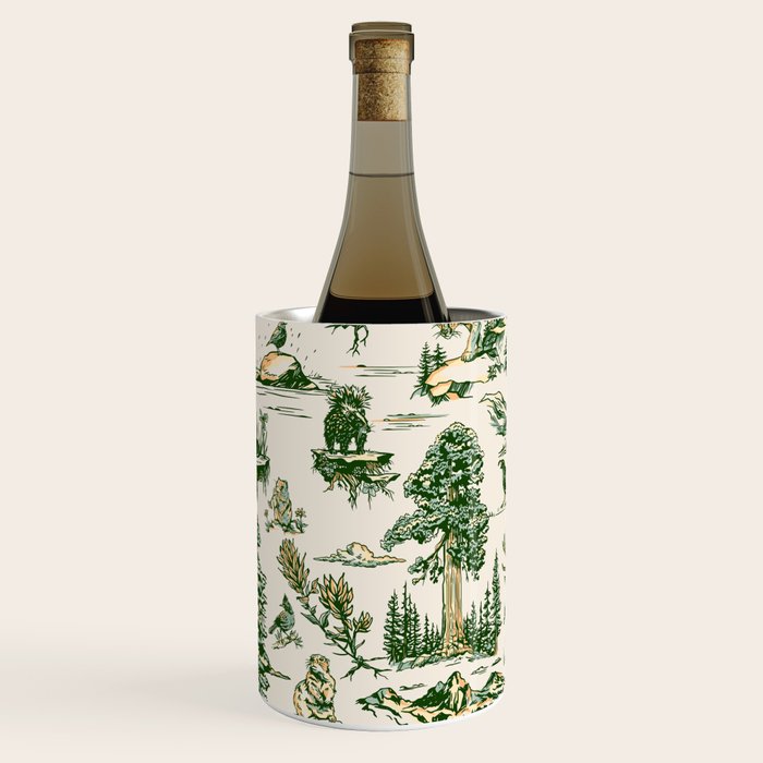 Sequoia National Park California Vintage Travel Art Pattern Wine Chiller Gallery Image 2