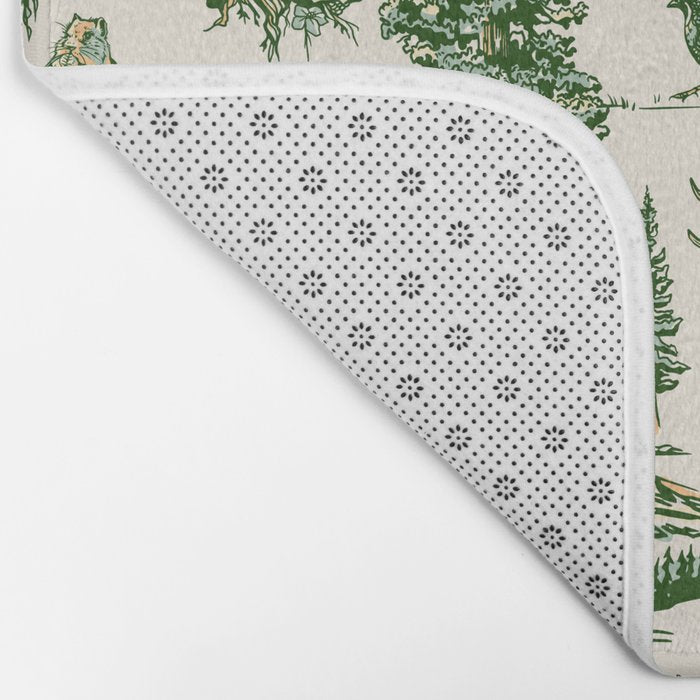 Sequoia National Park California Vintage Travel Art Pattern Bath Mat Gallery Image 2