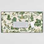 Sequoia National Park California Vintage Travel Art Pattern Desk Mat Gallery Image 1