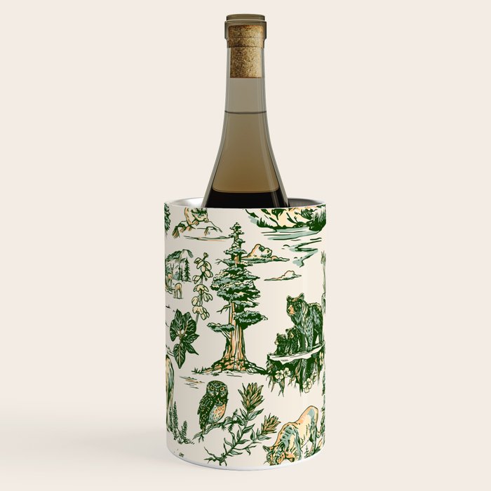 Sequoia National Park California Vintage Travel Art Pattern Wine Chiller Gallery Image 3