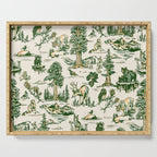 Sequoia National Park California Vintage Travel Art Pattern Serving Tray Gallery Image 1