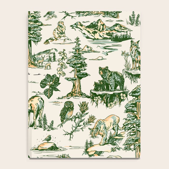 Sequoia National Park California Vintage Travel Art Pattern Notebook Gallery Image 4