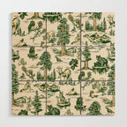 Sequoia National Park California Vintage Travel Art Pattern Wood Wall Art Gallery Image 1