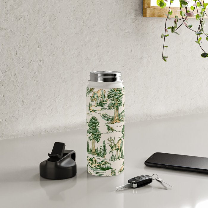 Sequoia National Park California Vintage Travel Art Pattern Water Bottle Gallery Image 5