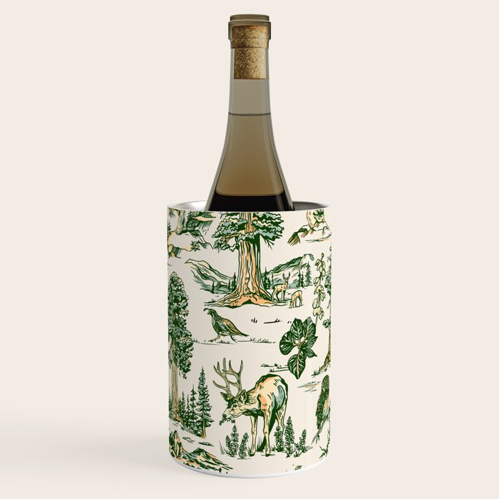 Sequoia National Park California Vintage Travel Art Pattern Wine Chiller Gallery Image 1