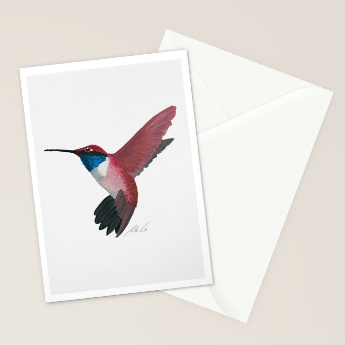 Red Hummingbird  Stationery Card Gallery Image 2