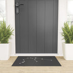 Aquarius Zodiac Star Constellation Line Art Grey Welcome Mat Gallery Image 3
