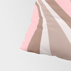 Mod Swirl Retro Abstract Pattern in Mocha Brown and Pink Pillow Sham Gallery Image 4