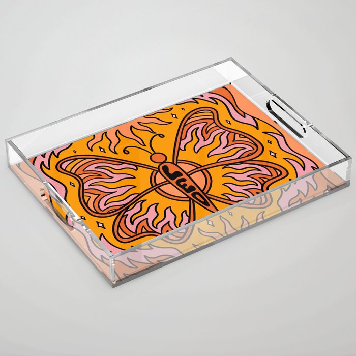 Leo Butterfly Acrylic Tray Gallery Image 1