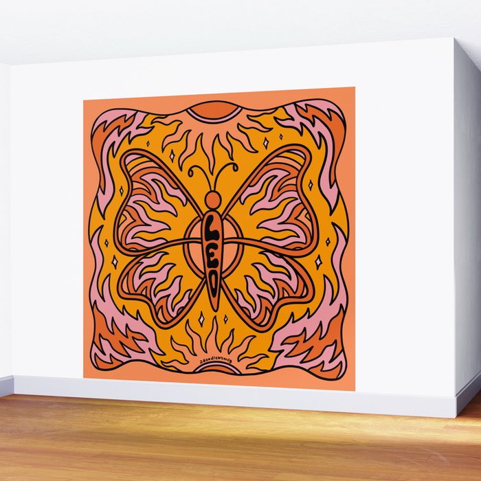 Leo Butterfly Wall Mural Gallery Image 2