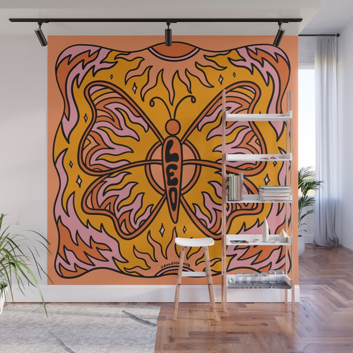Leo Butterfly Wall Mural Gallery Image 1