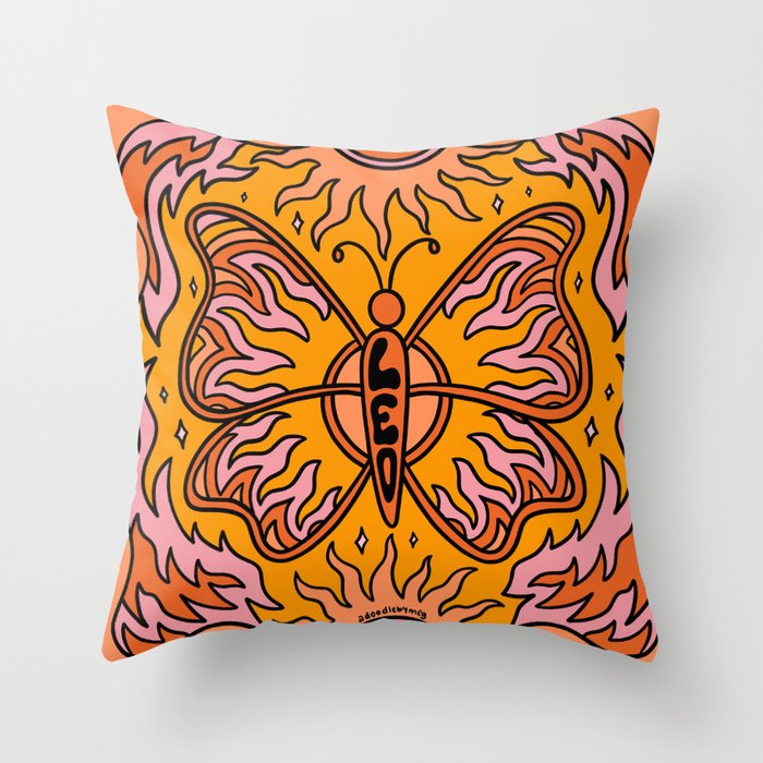 Leo Butterfly Throw Pillow Gallery Image 1