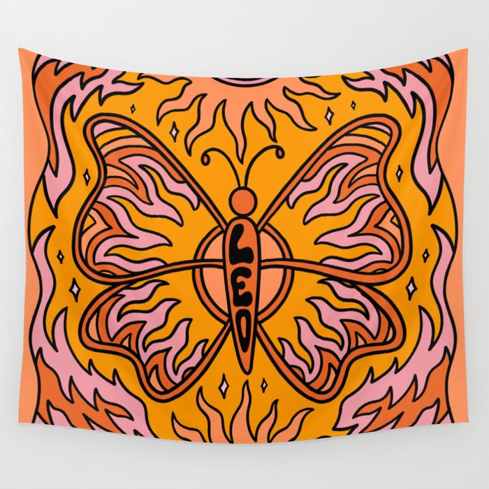 Leo Butterfly Wall Tapestry Gallery Image 1