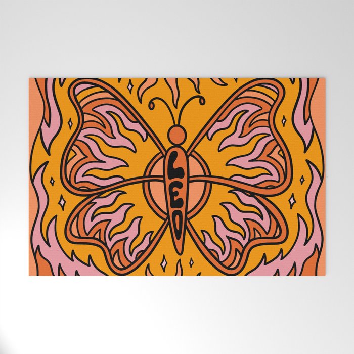 Leo Butterfly Welcome Mat Gallery Image 1
