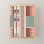 Vintage Striped Geometric Mini Art Print Gallery Image 1