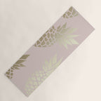 Glam, Pineapple Art, Pink Aesthetic with Gold Yoga Mat Gallery Image 1