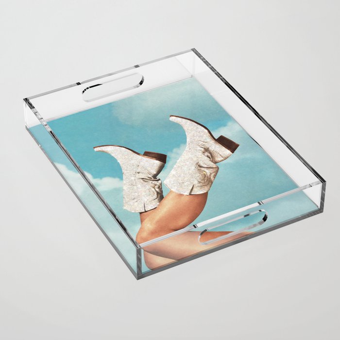These Boots - Glitter Blue Sky Acrylic Tray Gallery Image 1