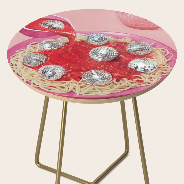 Spaghetti Disco Balls - Pink and Red Side Table Gallery Image 2
