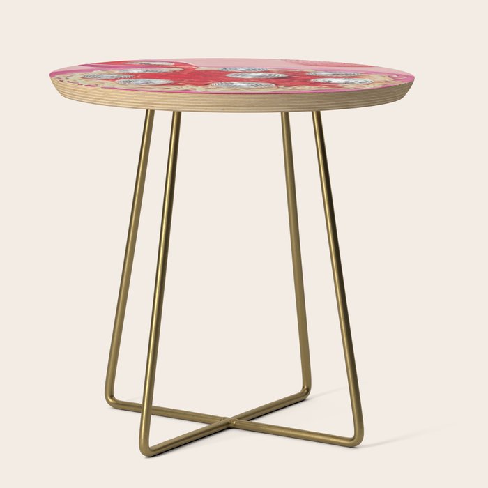 Spaghetti Disco Balls - Pink and Red Side Table Gallery Image 1
