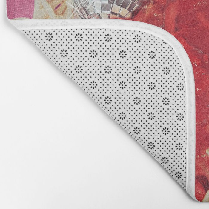 Spaghetti Disco Balls - Pink and Red Bath Mat Gallery Image 2