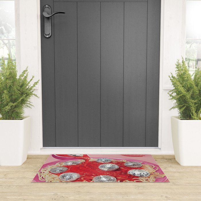 Spaghetti Disco Balls - Pink and Red Welcome Mat Gallery Image 3