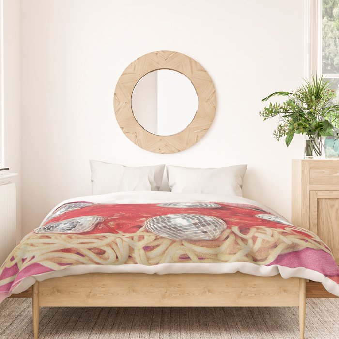 Spaghetti Disco Balls - Pink and Red Duvet Cover Gallery Image 3