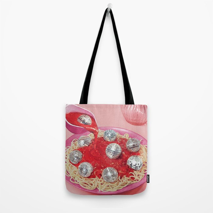 Spaghetti Disco Balls - Pink and Red Tote Bag Gallery Image 2