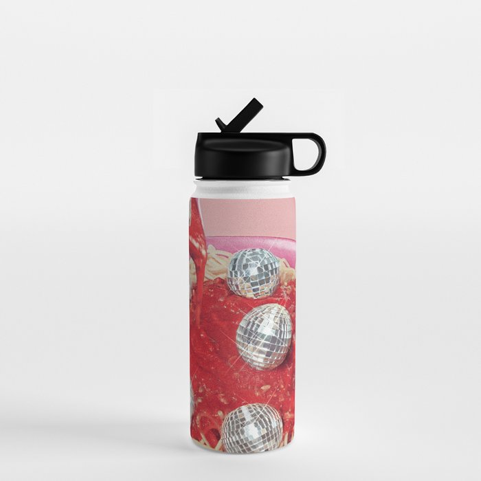 Spaghetti Disco Balls - Pink and Red Water Bottle Gallery Image 1