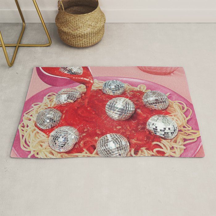 Spaghetti Disco Balls - Pink and Red Rug Gallery Image 1