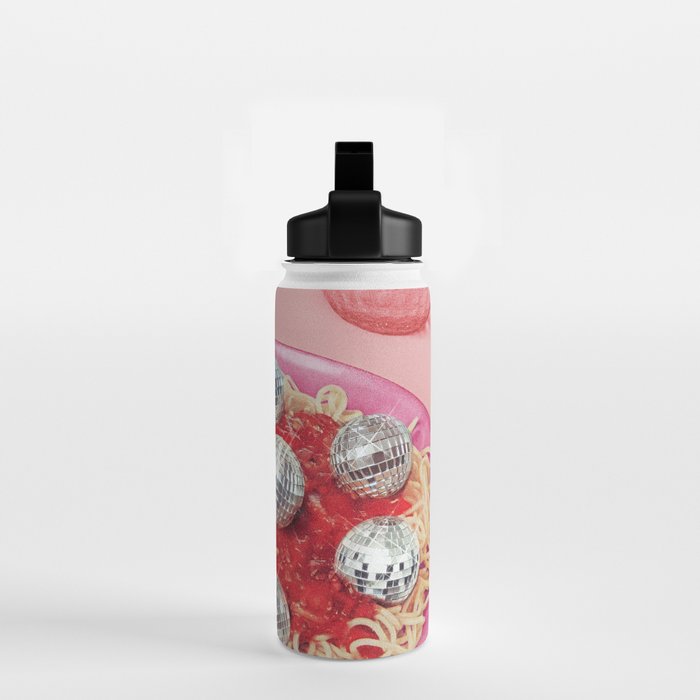 Spaghetti Disco Balls - Pink and Red Water Bottle Gallery Image 2