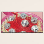 Spaghetti Disco Balls - Pink and Red Desk Mat Gallery Image 3