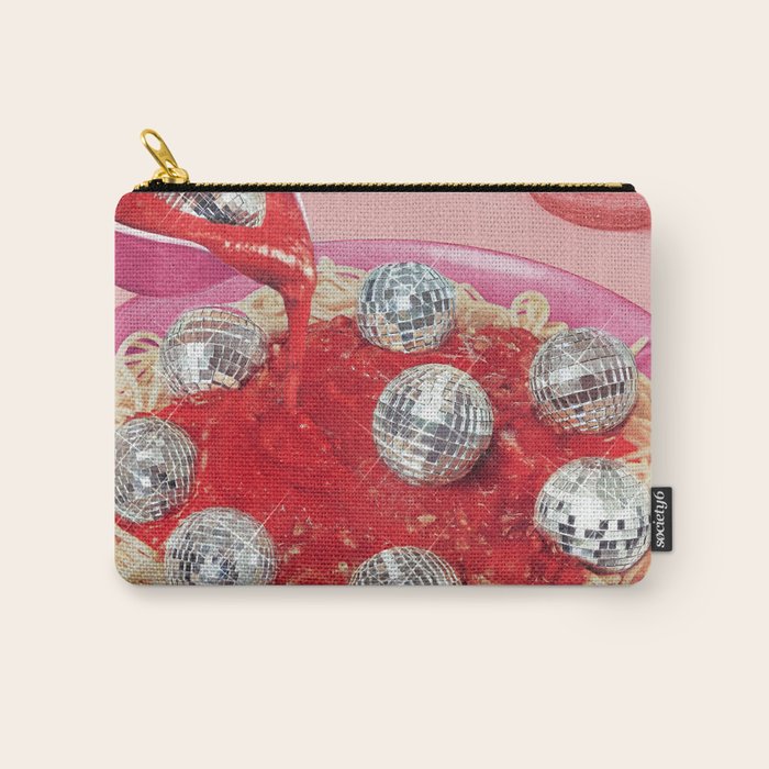 Spaghetti Disco Balls - Pink and Red Carry All Pouch Gallery Image 1